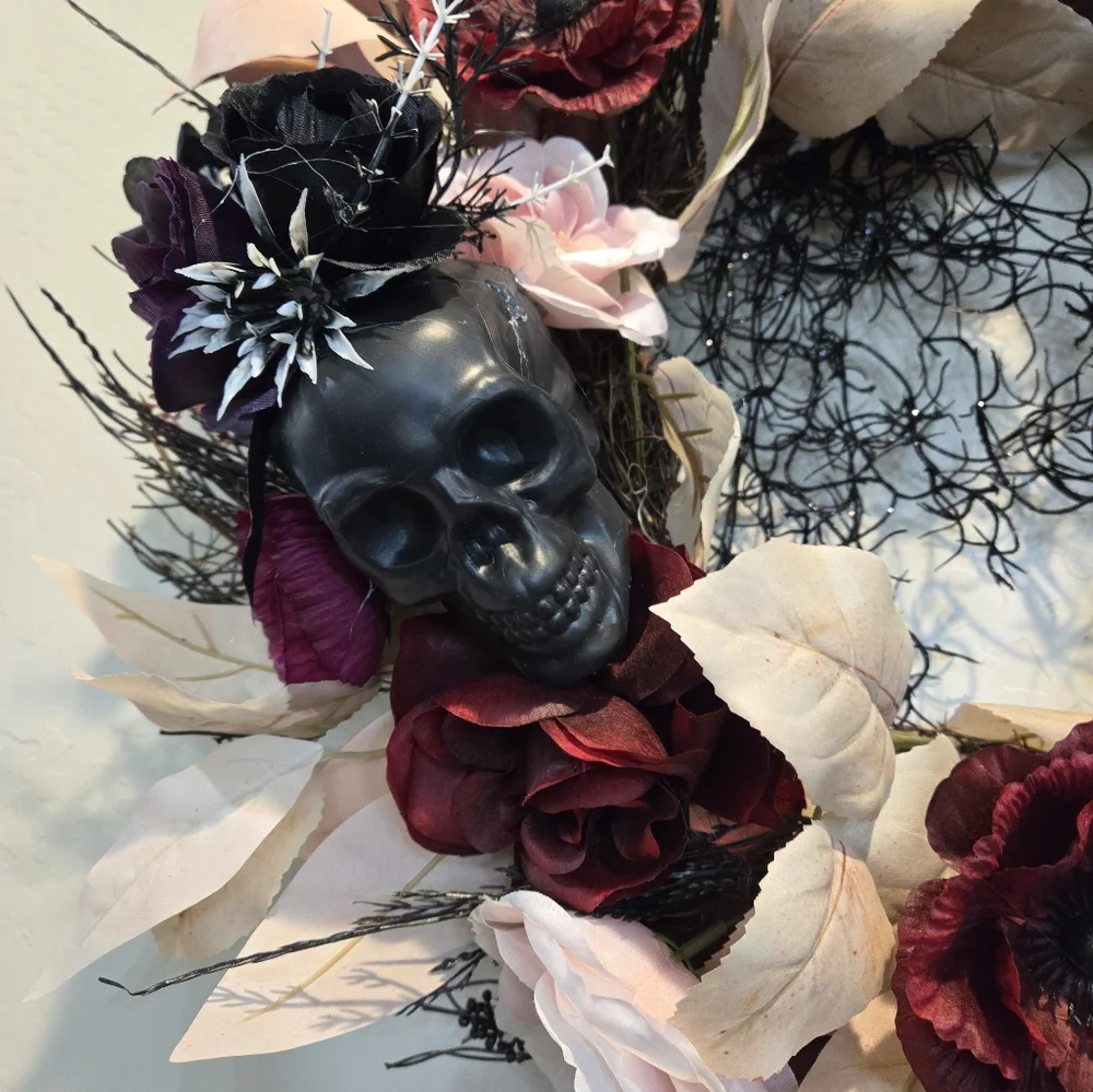 Halloween Wreath by Ashland Skulls Snakes and Spiders With Haunting Beauty